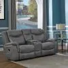 CoasterEveryday 650355 Conrad - Upholstered Padded Arm Glider Loveseat - Gray