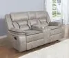 CoasterEveryday 651352 Greer - Upholstered Motion Reclining Loveseat - Taupe