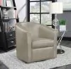 CoasterEssence 902726 Turner - Upholstered Barrel Back Swivel Chair - Champagne