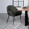 Coaster Fine Furniture 115593 Emma - Fabric Upholstered Dining Arm Chair (Set of 2) - Charcoal