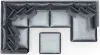 Jackson Furniture Industries 2245/36/31/59/76/12-23 Jackson Furniture Industries 2245/36/31/59/76/12-23 Remington - 5 Piece Modular Sectional (RSF Chaise) And 1 Included Cocktail Ottoman - Slate