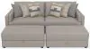 Jackson Furniture Industries 2405/36/37/77-18 Jackson Furniture Industries 2405/36/37/77-18 Trevor - 2 Piece Extra Deep Oversized Sofa With 2 Included Storage Cocktail Ottoman - Nickel