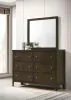 Coaster Fine Furniture 224423M Wilkes - 6-Drawer Dresser And Mirror - Dark Cocoa