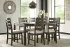 Ashley Furniture D397-425 Rokane - Dining Room Table Set (Set of 7) - Brown