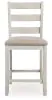 Ashley Furniture D394-124 Skempton - Upholstered Barstool (Set of 2) - White