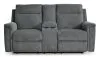 Ashley Furniture 3320296 Barnsana - Dbl Power Reclining Loveseat with Console - Gravel