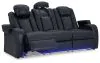 Ashley Furniture 36603/15/18 Fyne-Dyme - 2 Pc. - Power Reclining Sofa, Power Reclining Loveseat - Sapphire