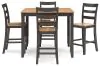 Ashley Furniture D396-223 Gesthaven - Drm Counter Table Set (Set of 5) - Natural / Brown