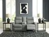 Ashley Furniture PC4220494 Gauntlet - Double Recline Loveseat With Console - Sterling