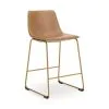 Ashley Furniture PCD373-324 Ciabori - Upholstered Barstool (Set of 2) - Toast / Gold
