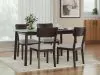 Ashley Furniture PCD607-225 Mallenette - Dining Room Table Set (Set of 5) - Merlot