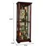 Pulaski Furniture 20717 PFC Curios - Sliding Door 5 Shelf Curio Cabinet - Victorian Brown