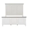 Liberty Furniture 417-BR-CPBDM Liberty Furniture 417-BR-CPBDM Allyson Park - 3 Piece Bedroom Set (California King Panel Bed, Dresser & Mirror) - Wirebrushed White / Charcoal