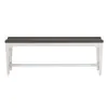 Liberty Furniture 417-C9000B Allyson Park - Wood Seat Bench - Wirebrushed White / Charcoal