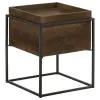 CoasterEssence 936007 Ondrej - Square Accent Side Table Removable Tray - Dark Brown