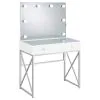 Coaster Fine Furniture 936164 Eliza - Vanity Set With Lighting & Stool - White And Chrome