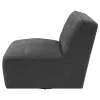 Coaster Fine Furniture 905713 Cobie - Upholstered Armless Swivel Chair - Dark Charcoal