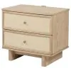 Coaster Fine Furniture 225042 Kailani - 2-Drawer Nightstand Bedside Table - Beige Oak