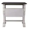 Liberty Furniture 455W-OT1022 Abbey Road - Library Chair Side Table - Porcelain White / Churchill Brown