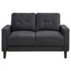 Coaster Fine Furniture 509981-S2 Bowen II - 2-Piece Upholstered Track Arm Sofa Set - Steel Gray