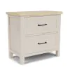 Riverside Furniture 79469 Glenndale - Two Drawer Nightstand - Aged White / Wheat