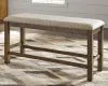 Ashley Furniture D631-09 Moriville - Double UPH Bench  - Beige