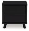 Ashley Furniture B1013-92 Danziar - Two Drawer Night Stand - Black