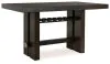 Ashley Furniture D984/32/124(3) Ashley Furniture D984/32/124(3) Burkhaus - 7 Pc. - Rectangular Counter Table, 6 Barstools - Dark Brown