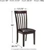 Ashley Furniture D310/15/01(2) Hammis - 3 Pc. - Drop Leaf Table, 2 Upholstered Side Chairs - Dark Brown