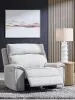 Ashley Furniture PC9880282 Social Pointe - Power Recliner / Adjustable Headrest - Pearl / Ash