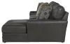 Jackson Furniture Industries 4378/46/76-28 Jackson Furniture Industries 4378/46/76-28 Denali - 2 Piece Italian Leather Match Sofa Chaise With Right Side Facing Chaise - Steel