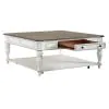 Liberty Furniture 244-OT1014 Magnolia Manor - Oversized Square Cocktail Table - Antique White