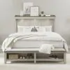 Liberty Furniture 457-BR-KMS Liberty Furniture 457-BR-KMS Ivy Hollow - King Mantle Storage Bed - Weathered Linen / Dusty Taupe