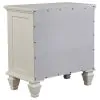 CoasterEssence 201302 Sandy Beach - 3-Drawer Nightstand - Cream White