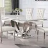CoasterElevations 111101 Kerwin - Rectangular Stone Top Dining Table - White
