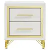 Coaster Fine Furniture 224731KE-S5 Lucia - 5 Piece Eastern King Bedroom Set - Beige And White