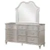 CoasterElevations 223393M Evangeline - 9-Drawer Dresser With Mirror - Silver Oak
