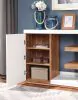 Furniture of America FOA4495S Moa - Sofa Table - White / Natural Tone
