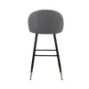 New Classic SAF199-BS-GRY New Classic SAF199-BS-GRY Oliver - Vegan Leather Bar Chair (Set of 2) - Gray