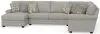 Jackson Furniture Industries 3345/75/30/72-26 Jackson Furniture Industries 3345/75/30/72-26 Livingston - 3 Piece Sectional With Comfort Coil Seating And 9 Included Accent Pillows (LSF Chaise) - Linen