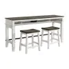 Intercon KA-TA-7636-GWH-C Kona - Sofa Bar Table - Gray / White