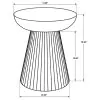 Coaster Fine Furniture 931155 Aureo - Round Solid Wood Accent Side Table - Wild Honey