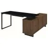 CoasterEveryday 801861 Maddox - L-Shape Office Computer Desk - Black