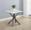 Coaster Fine Furniture 708137 Carvell - Square Sintered Stone End Side Table - Mirage White