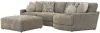 Jackson Furniture Industries 3145/63/96/28-28 Jackson Furniture Industries 3145/63/96/28-28 Turner - 2 Piece Sofa Cuddler With Right Side Facing Cuddler And Cocktail Ottoman - Mushroom