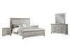 New Classic 00-B3941-35N New Classic 00-B3941-35N Silver Sands - 5/0 Queen 5 Piece Bedroom Set (Bed & Dresser & Mirror & 2 Nightstands) - Gray