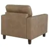 Coaster Fine Furniture 504669 Scotland - Faux Leather Upholstered Track Arm Chair - Brown