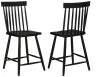 Coaster Fine Furniture 122509BLK Andrews - Windsor Counter Height Dining Side Chair (Set of 2) - Black