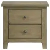 Coaster Fine Furniture 207532 Hazlewood - 2-Drawer Nightstand Bedside Table - Vineyard Oak
