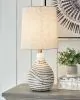 Ashley Furniture L204194 Aleela - Metal Table Lamp  - White / Gold Finish